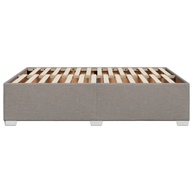 Cadre de lit sans matelas taupe 140x190 cm tissu