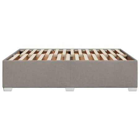 Cadre de lit sans matelas taupe 140x190 cm tissu