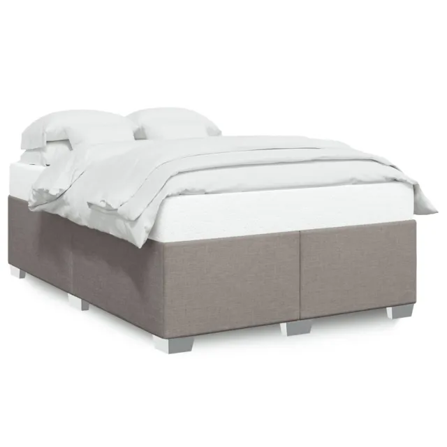 Cadre de lit sans matelas taupe 140x200 cm tissu