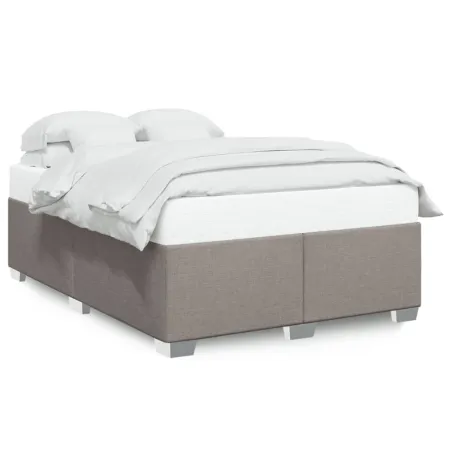 Cadre de lit sans matelas taupe 140x200 cm tissu