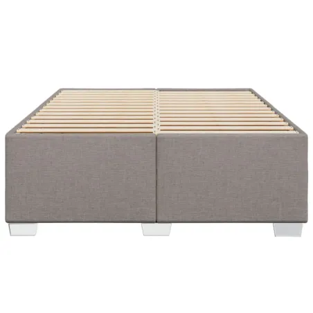 Cadre de lit sans matelas taupe 140x200 cm tissu