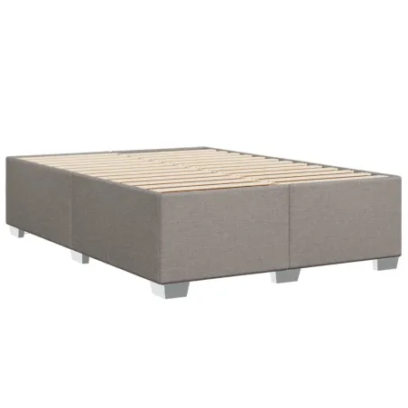 Cadre de lit sans matelas taupe 140x200 cm tissu