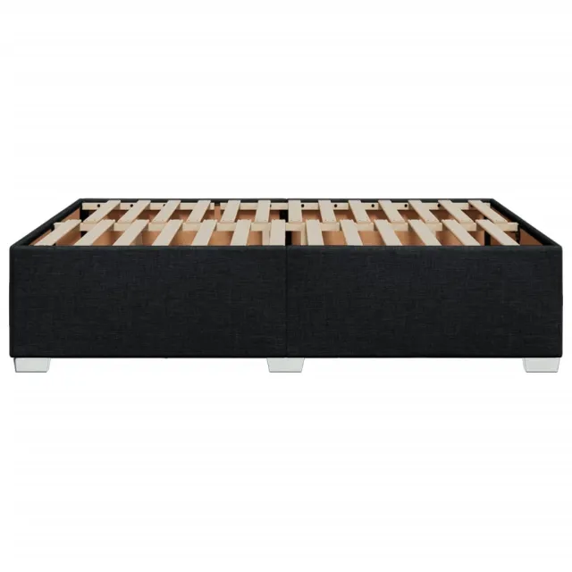 Cadre de lit sans matelas noir 160x200 cm tissu