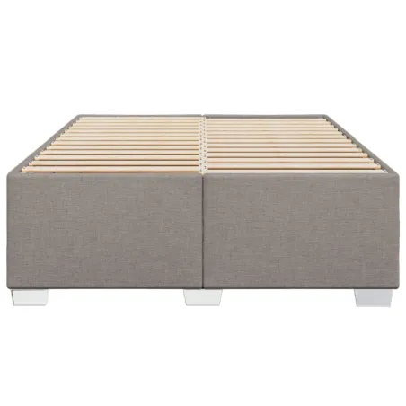 Cadre de lit sans matelas taupe 160x200 cm tissu