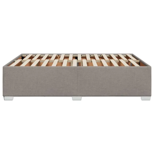 Cadre de lit sans matelas taupe 160x200 cm tissu