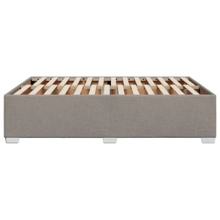 Cadre de lit sans matelas taupe 160x200 cm tissu