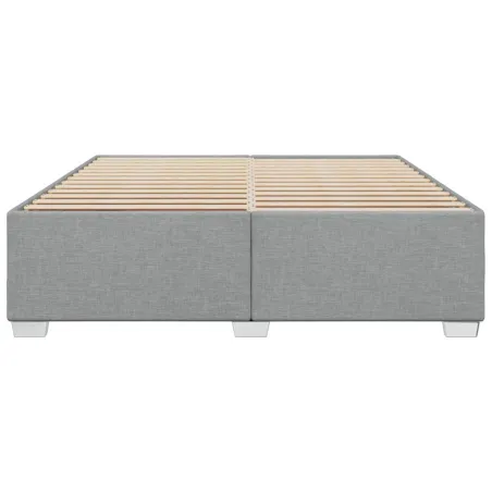 Cadre de lit sans matelas gris clair 180x200 cm tissu