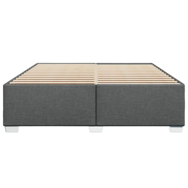 Cadre de lit sans matelas gris foncé 180x200 cm tissu