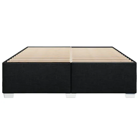 Cadre de lit sans matelas noir 180x200 cm tissu