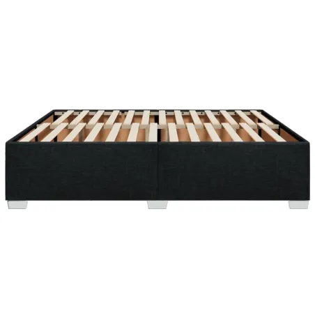 Cadre de lit sans matelas noir 180x200 cm tissu