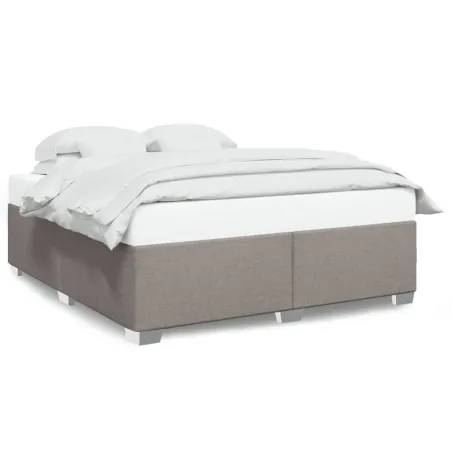 Cadre de lit sans matelas taupe 180x200 cm tissu