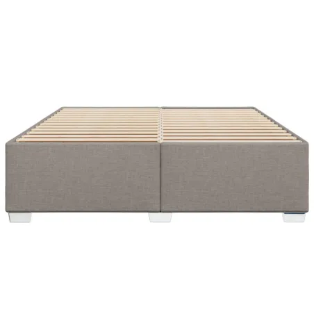 Cadre de lit sans matelas taupe 180x200 cm tissu