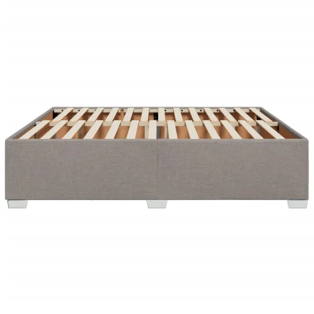 Cadre de lit sans matelas taupe 180x200 cm tissu