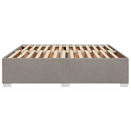 Cadre de lit sans matelas taupe 180x200 cm tissu