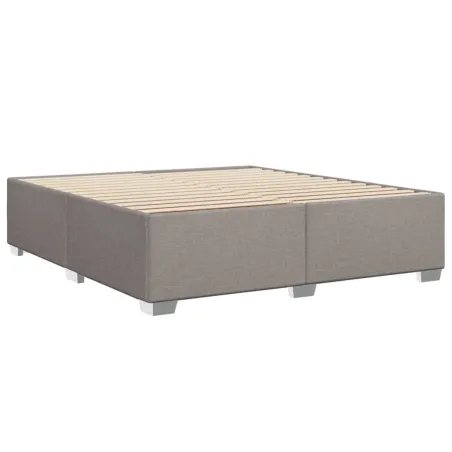 Cadre de lit sans matelas taupe 180x200 cm tissu