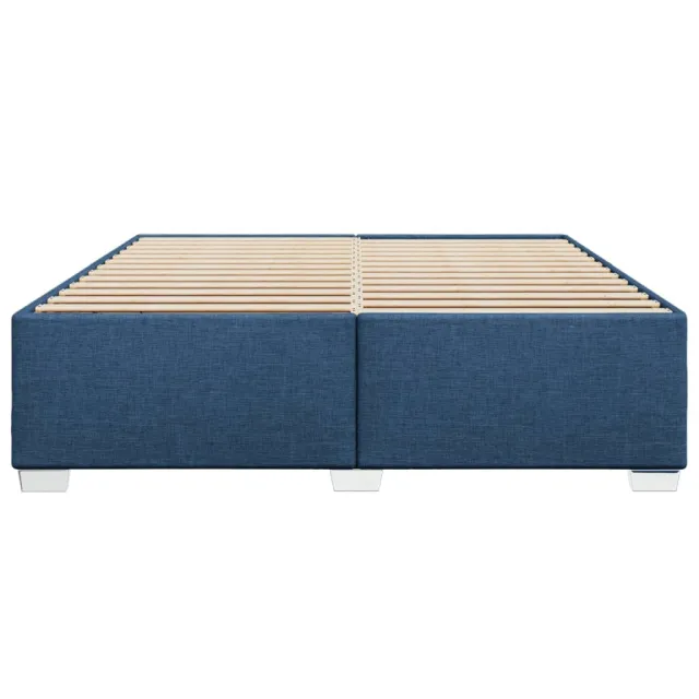 Cadre de lit sans matelas bleu 180x200 cm tissu