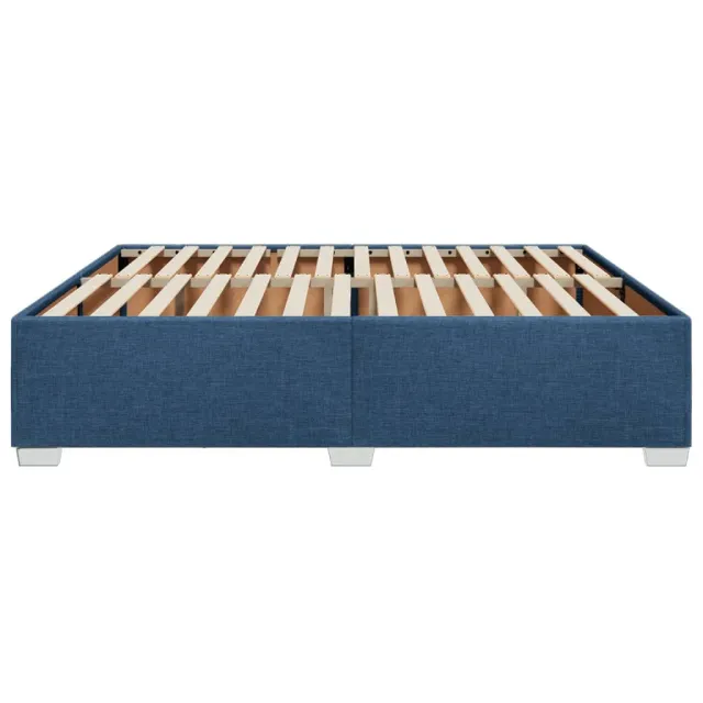 Cadre de lit sans matelas bleu 180x200 cm tissu