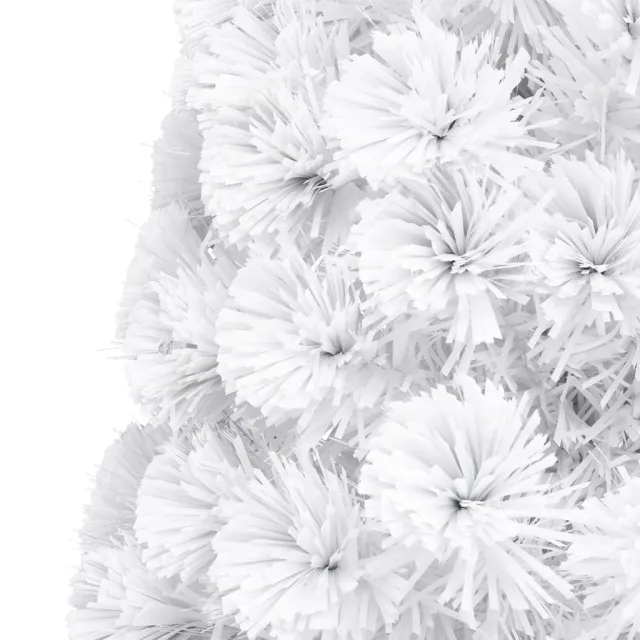 Arbre de Noël artificiel pré-éclairé blanc 150 cm fibre optique