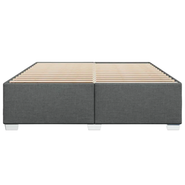 Cadre de lit sans matelas gris foncé 200x200 cm tissu
