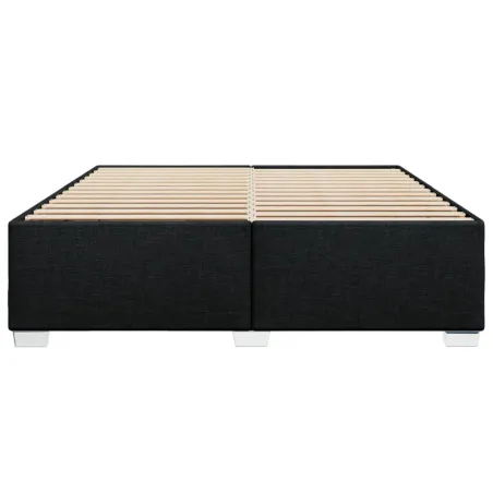 Cadre de lit sans matelas noir 200x200 cm tissu
