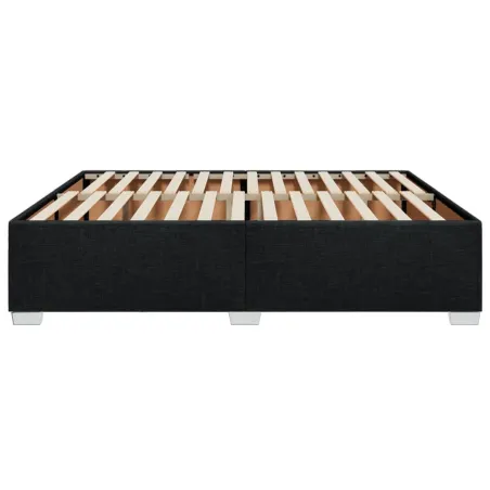 Cadre de lit sans matelas noir 200x200 cm tissu