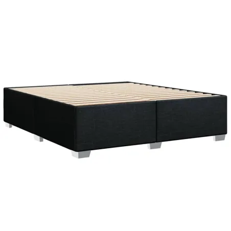 Cadre de lit sans matelas noir 200x200 cm tissu