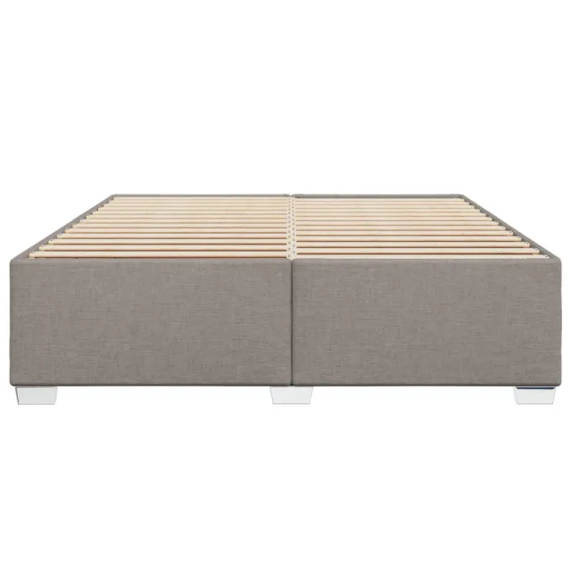 Cadre de lit sans matelas taupe 200x200 cm tissu