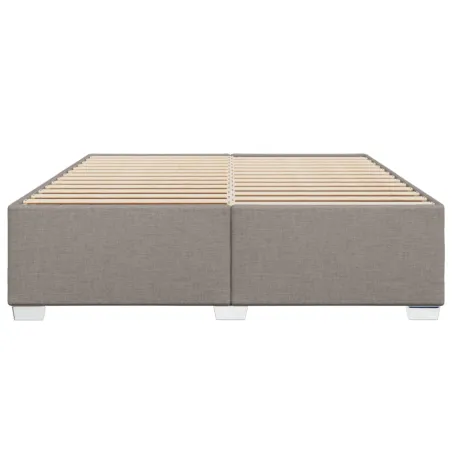 Cadre de lit sans matelas taupe 200x200 cm tissu