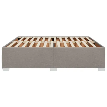 Cadre de lit sans matelas taupe 200x200 cm tissu