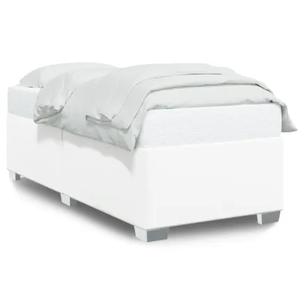 Cadre de lit sans matelas blanc 90x190 cm similicuir 2
