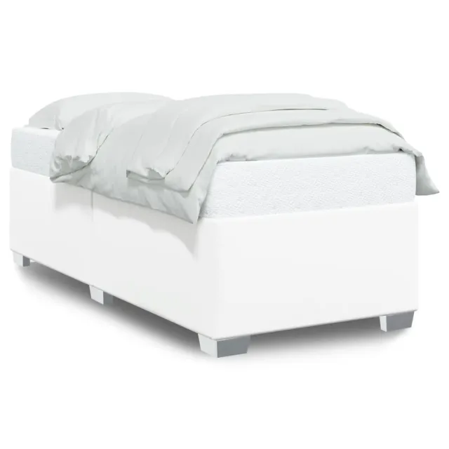 Cadre de lit sans matelas blanc 90x190 cm similicuir