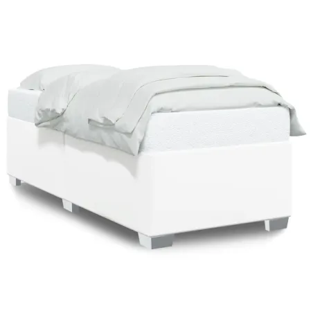 Cadre de lit sans matelas blanc 90x190 cm similicuir