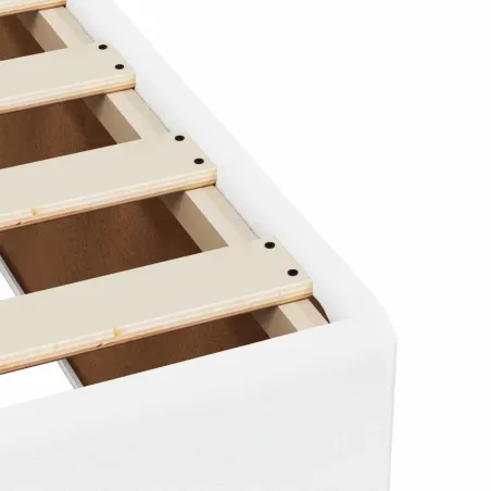 Cadre de lit sans matelas blanc 90x190 cm similicuir