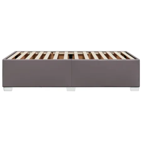 Cadre de lit sans matelas gris 90x190 cm similicuir