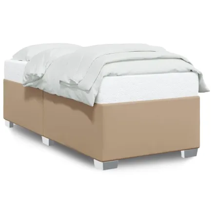 Cadre de lit sans matelas cappuccino 90x200 cm similicuir 2