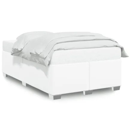 Cadre de lit sans matelas blanc 120x190 cm similicuir 2