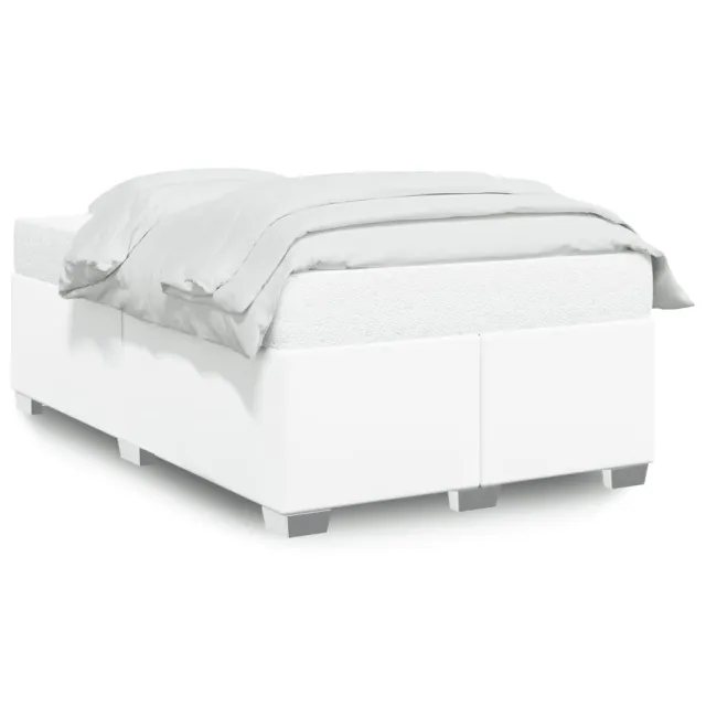 Cadre de lit sans matelas blanc 120x190 cm similicuir