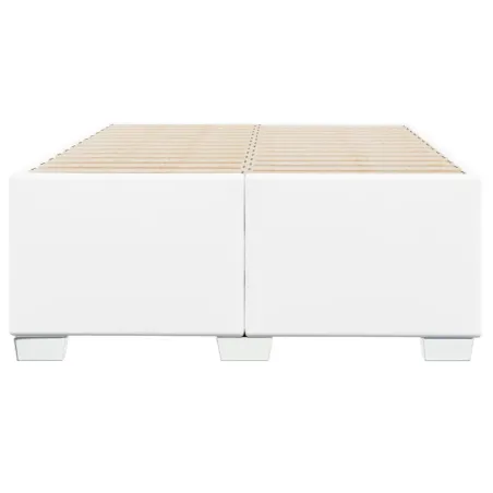 Cadre de lit sans matelas blanc 120x190 cm similicuir