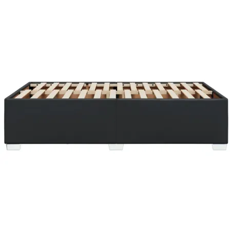 Cadre de lit sans matelas noir 120x200 cm similicuir