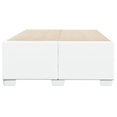 Cadre de lit sans matelas blanc 120x200 cm similicuir