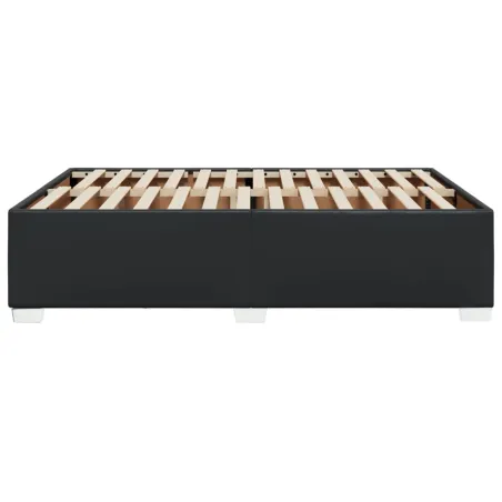 Cadre de lit sans matelas noir 140x190 cm similicuir
