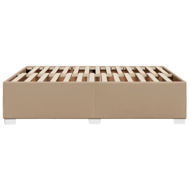 Cadre de lit sans matelas cappuccino 140x190 cm similicuir