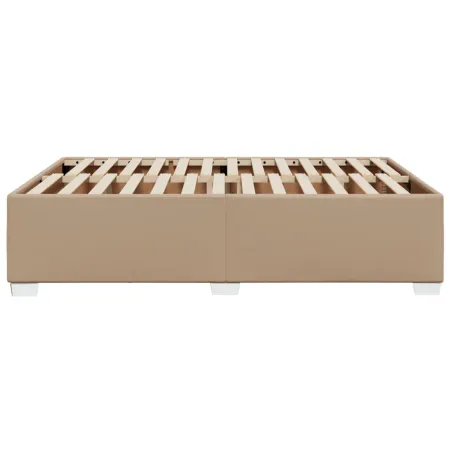 Cadre de lit sans matelas cappuccino 140x190 cm similicuir