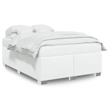 Cadre de lit sans matelas blanc 140x200 cm similicuir