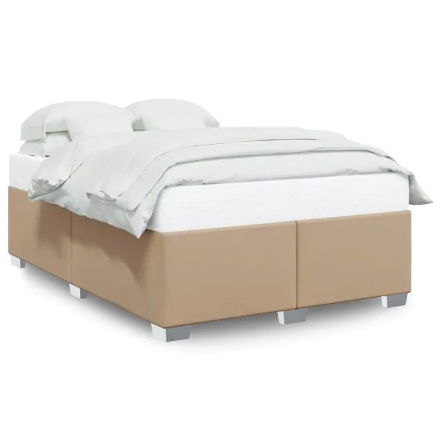 VidaXL Cadre de lit sans matelas cappuccino 140x200 cm similicuir