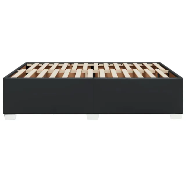 Cadre de lit sans matelas noir 160x200 cm similicuir