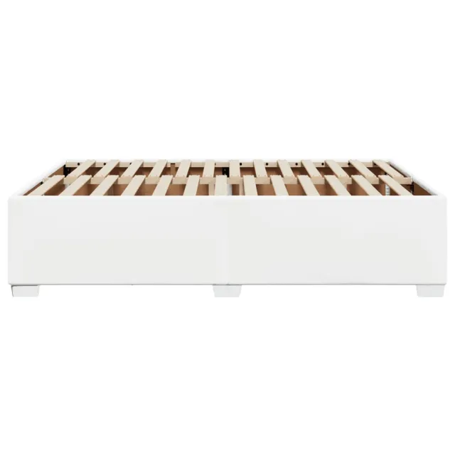Cadre de lit sans matelas blanc 160x200 cm similicuir