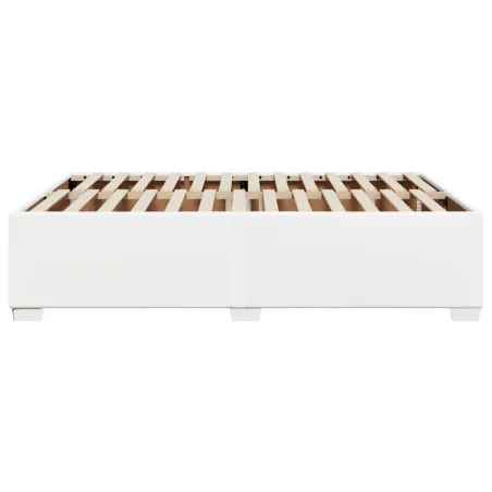 Cadre de lit sans matelas blanc 160x200 cm similicuir
