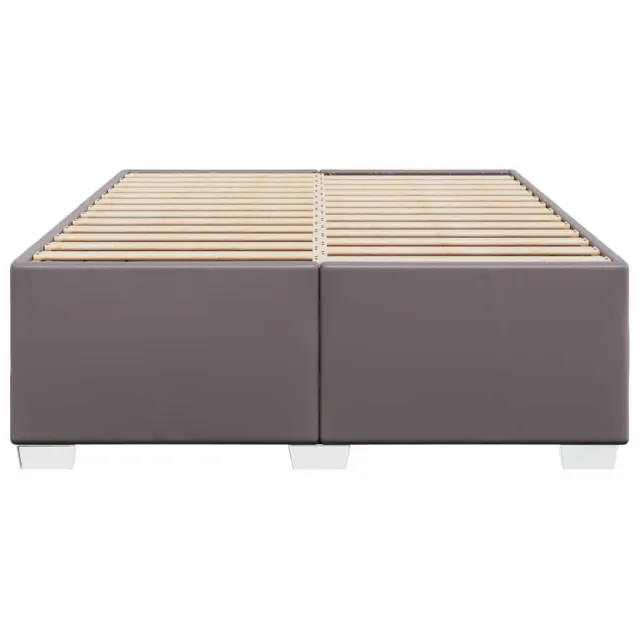Cadre de lit sans matelas gris 160x200 cm similicuir