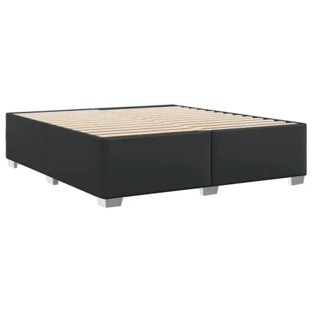 Cadre de lit sans matelas noir 200x200 cm similicuir